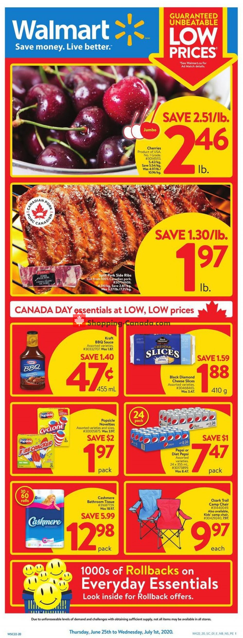 Walmart Canada, flyer (Canada Day Sale Atlantic) June 25 July 1