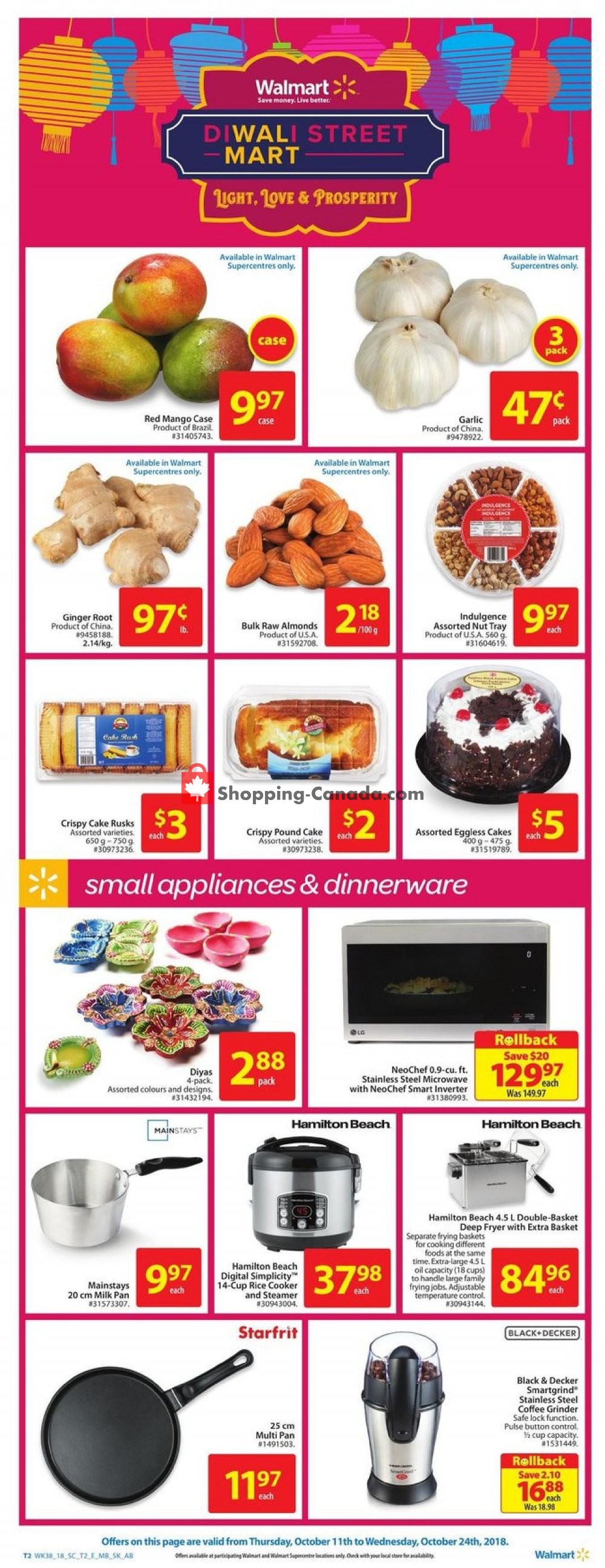 Walmart flyer from Thursday October 11, 2018 to Wednesday October 24, 2018 - page 2