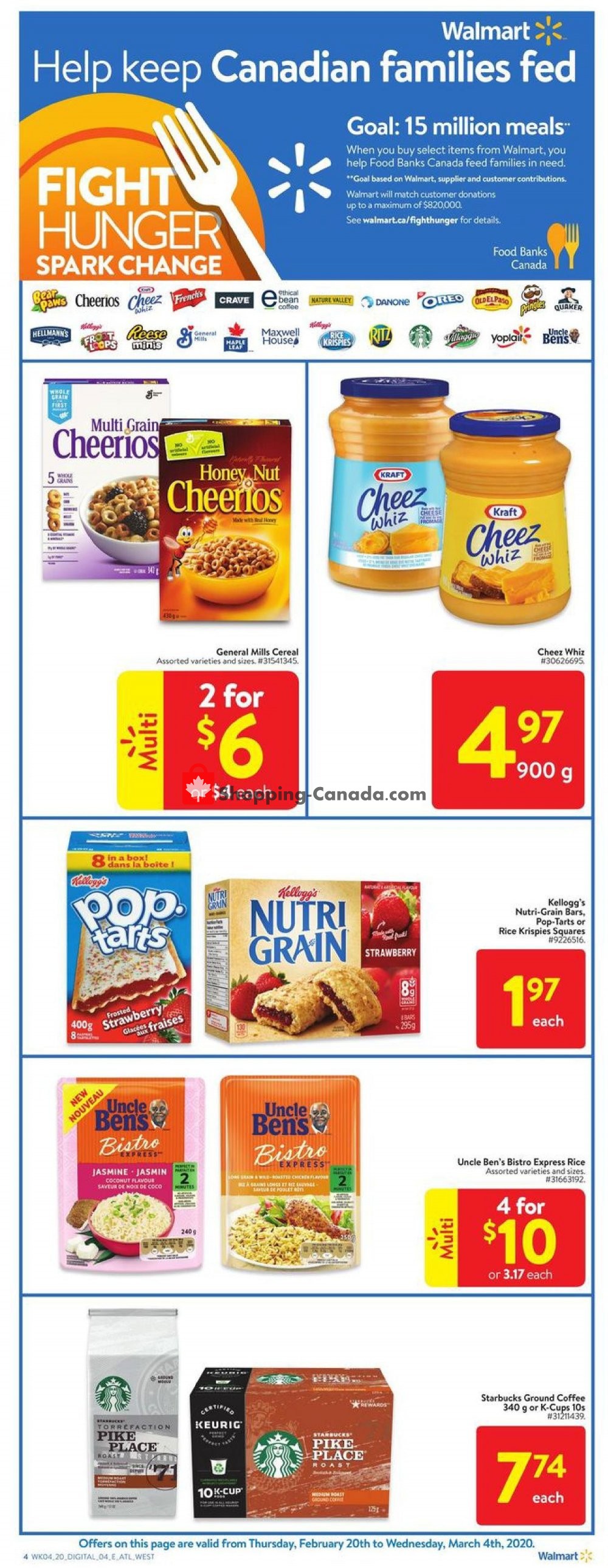 Walmart flyer from Thursday February 20, 2020 to Wednesday March 4, 2020 - page 1