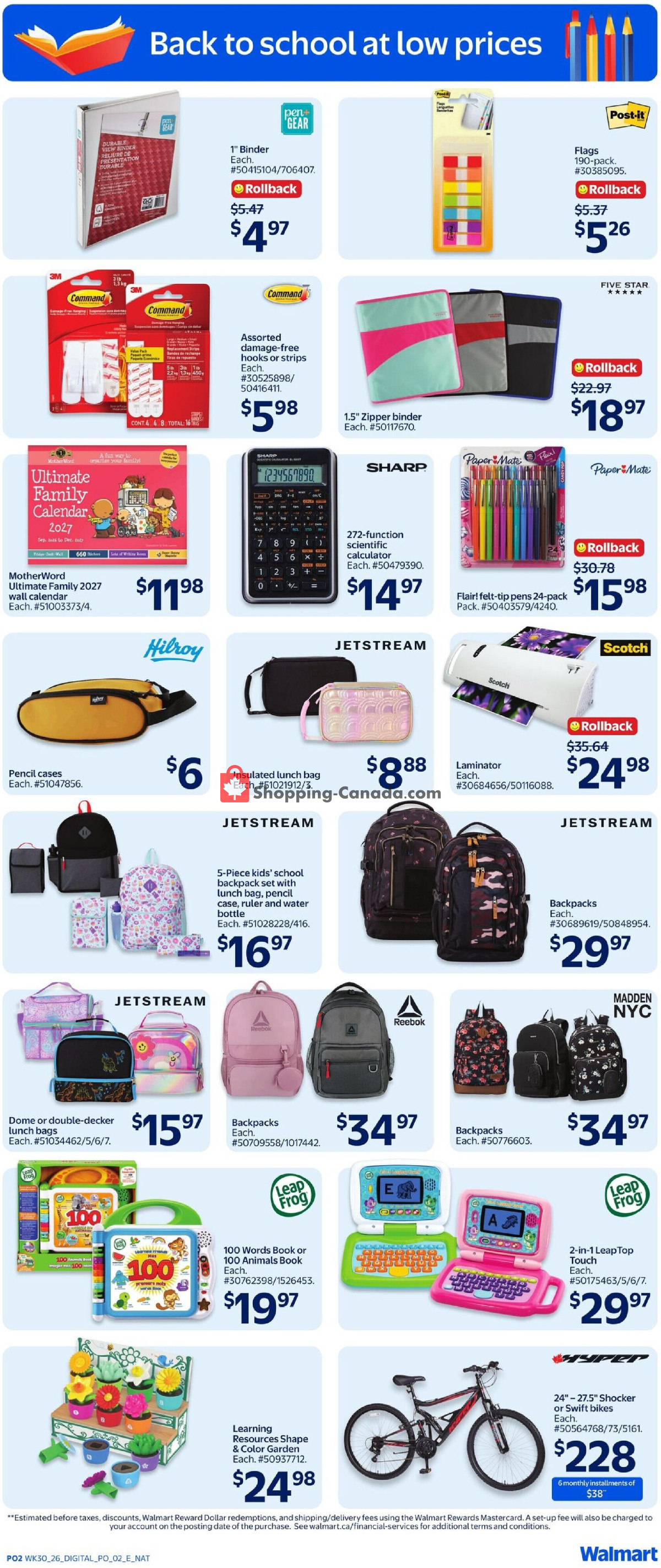 Walmart flyer from Thursday August 20, 2026 to Wednesday August 26, 2026 - page 2