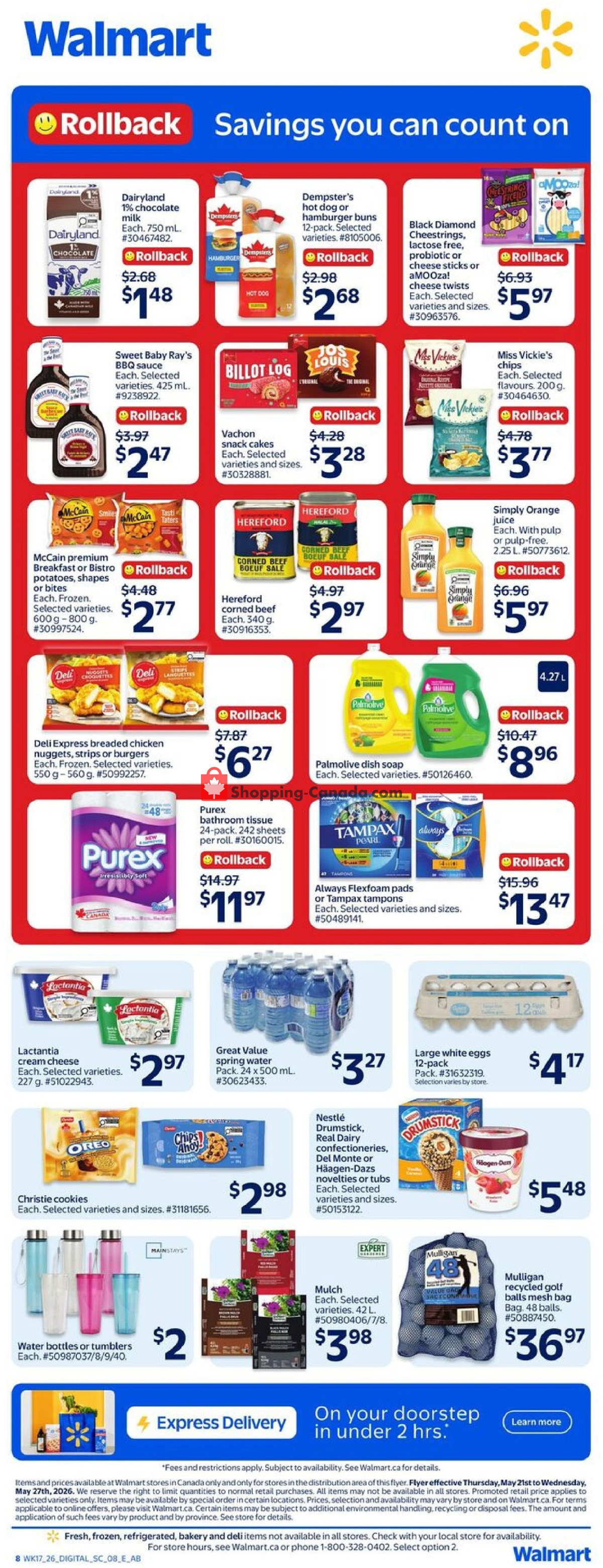 Walmart flyer from Thursday May 21, 2026 to Wednesday May 27, 2026 - page 2