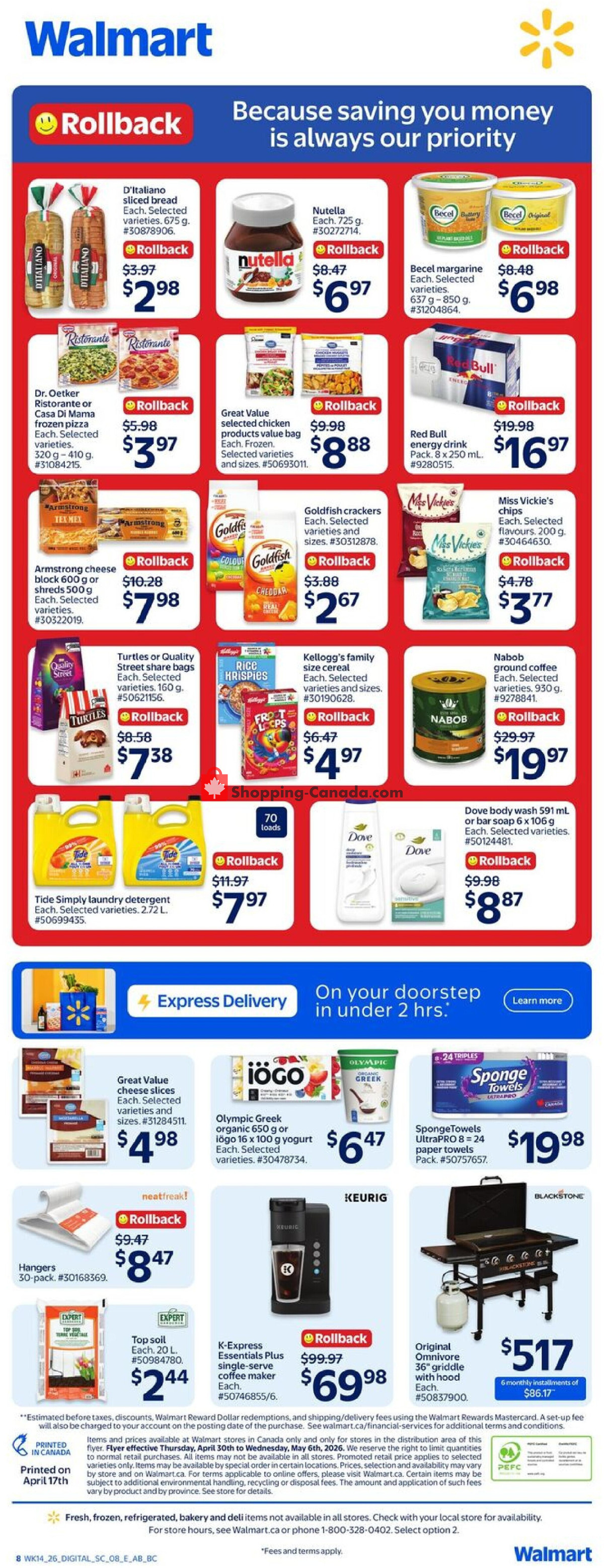 Walmart flyer from Thursday April 30, 2026 to Wednesday May 6, 2026 - page 2