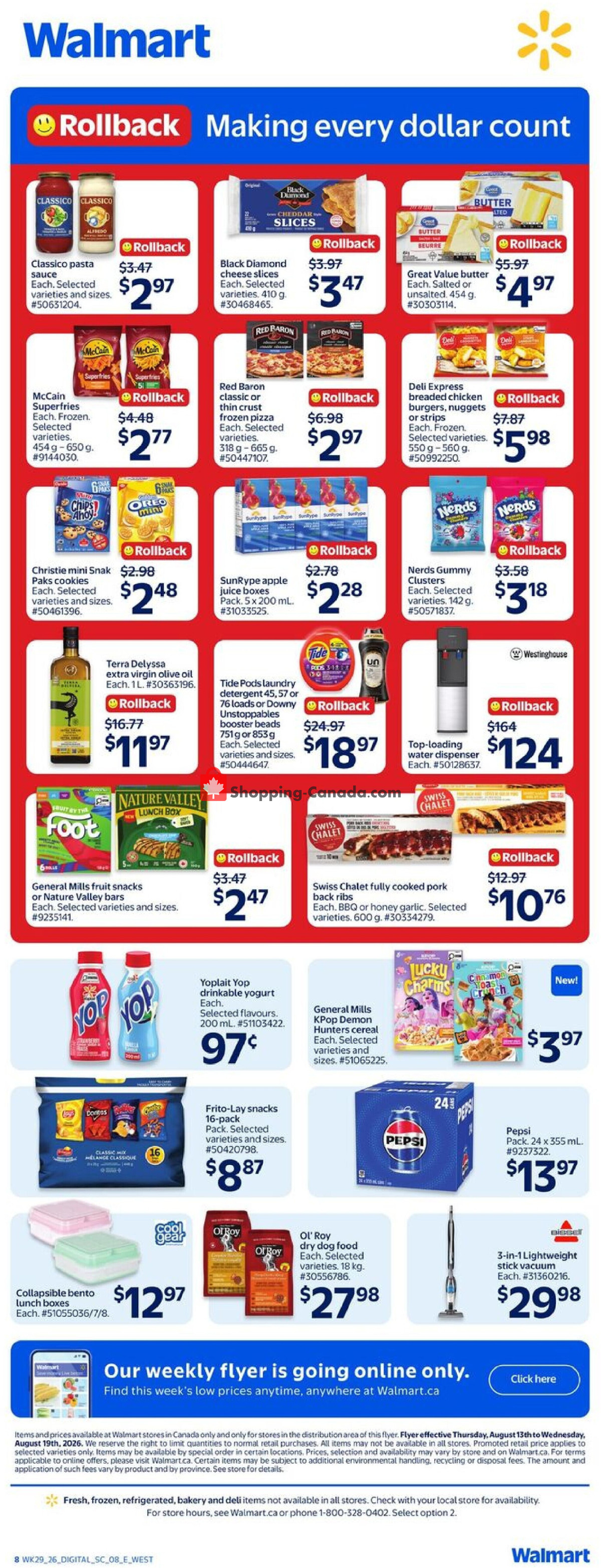 Walmart flyer from Thursday August 13, 2026 to Wednesday August 19, 2026 - page 2