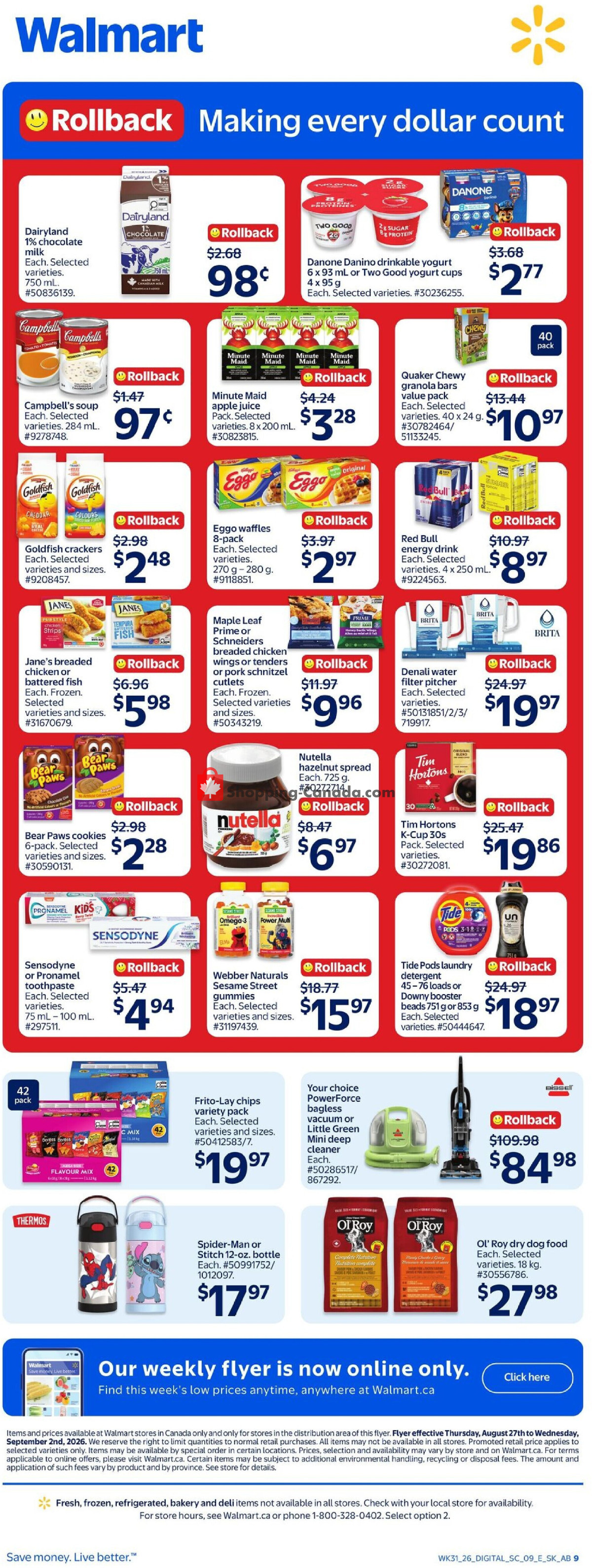 Walmart flyer from Thursday August 27, 2026 to Wednesday September 2, 2026 - page 2