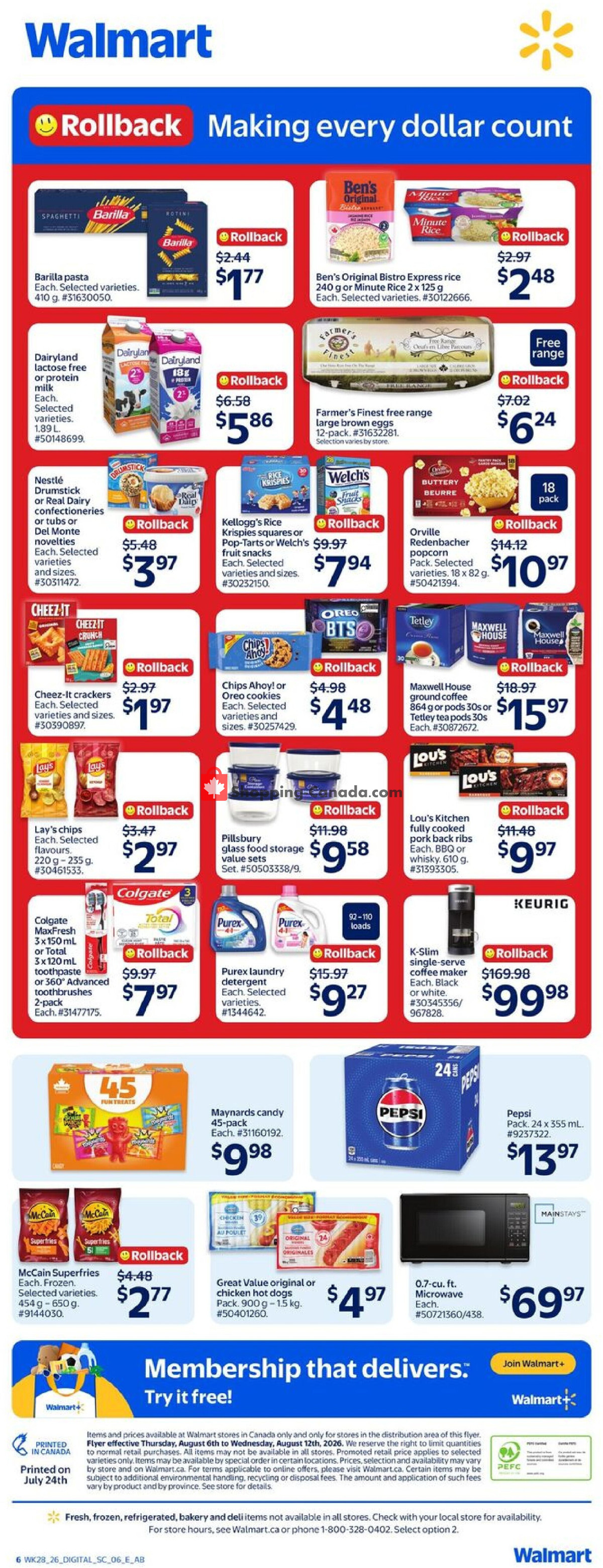 Walmart flyer from Thursday August 6, 2026 to Wednesday August 12, 2026 - page 2