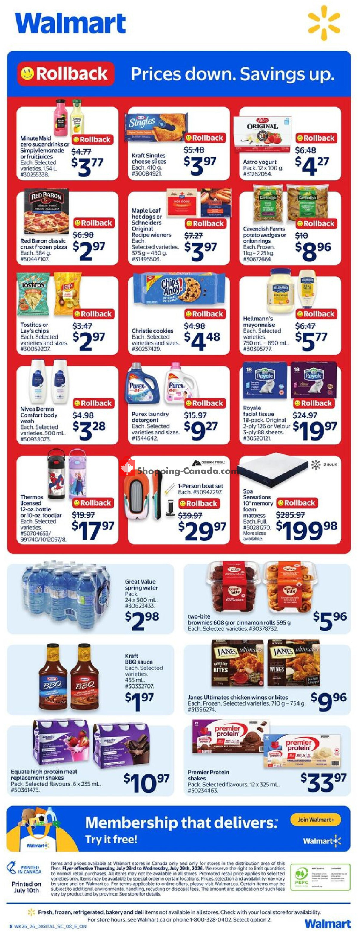 Walmart flyer from Thursday July 23, 2026 to Wednesday July 29, 2026 - page 2