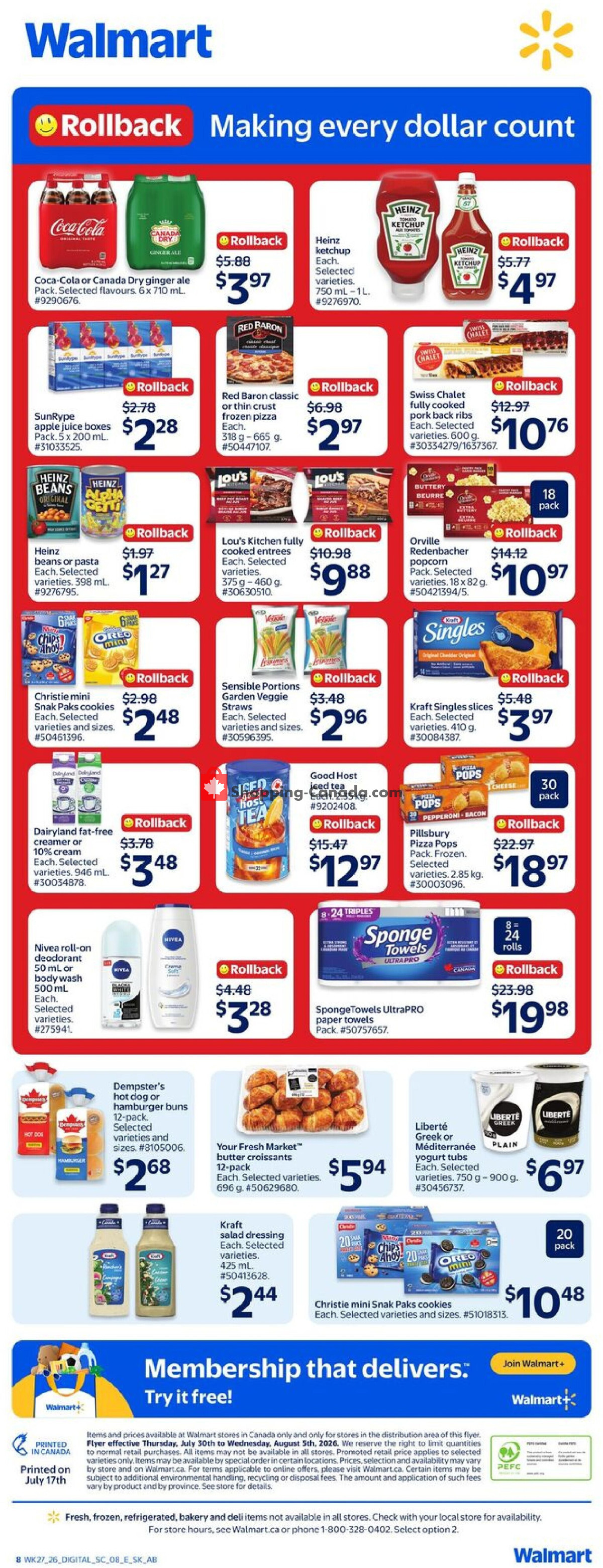 Walmart flyer from Thursday July 30, 2026 to Wednesday August 5, 2026 - page 3