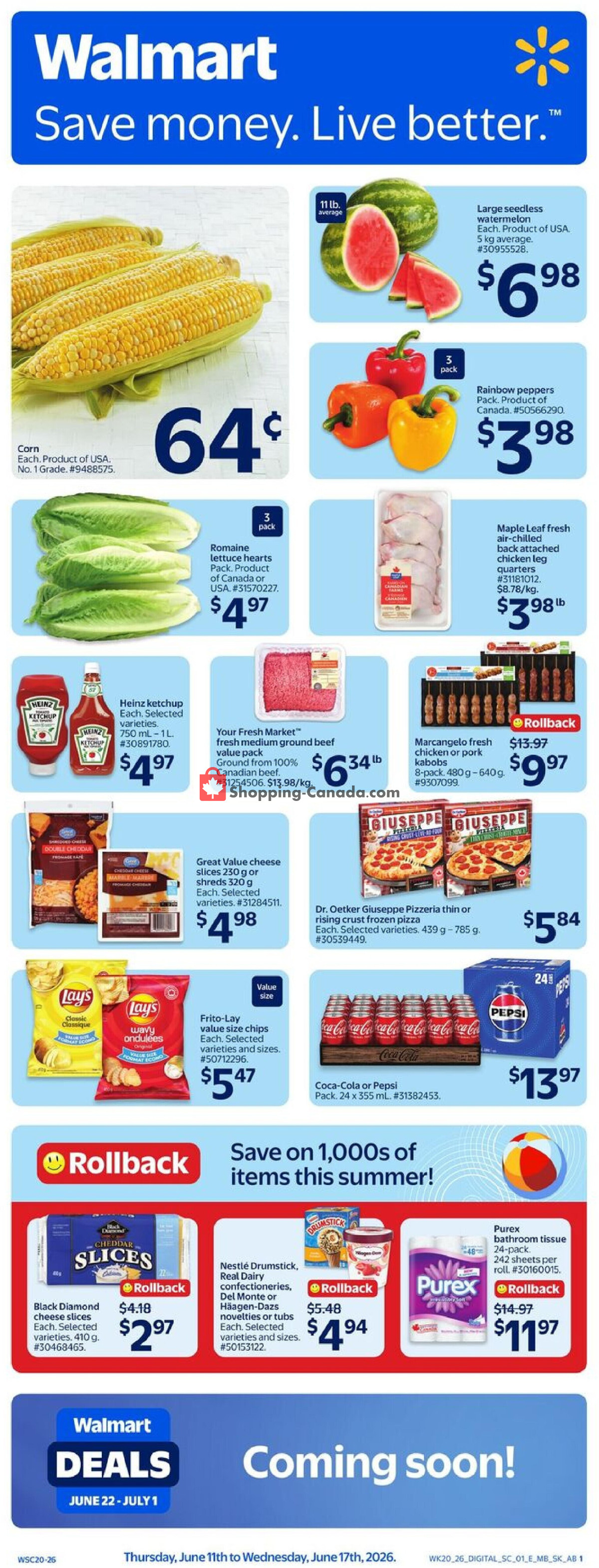 Walmart flyer from Thursday June 11, 2026 to Wednesday June 17, 2026 - page 1