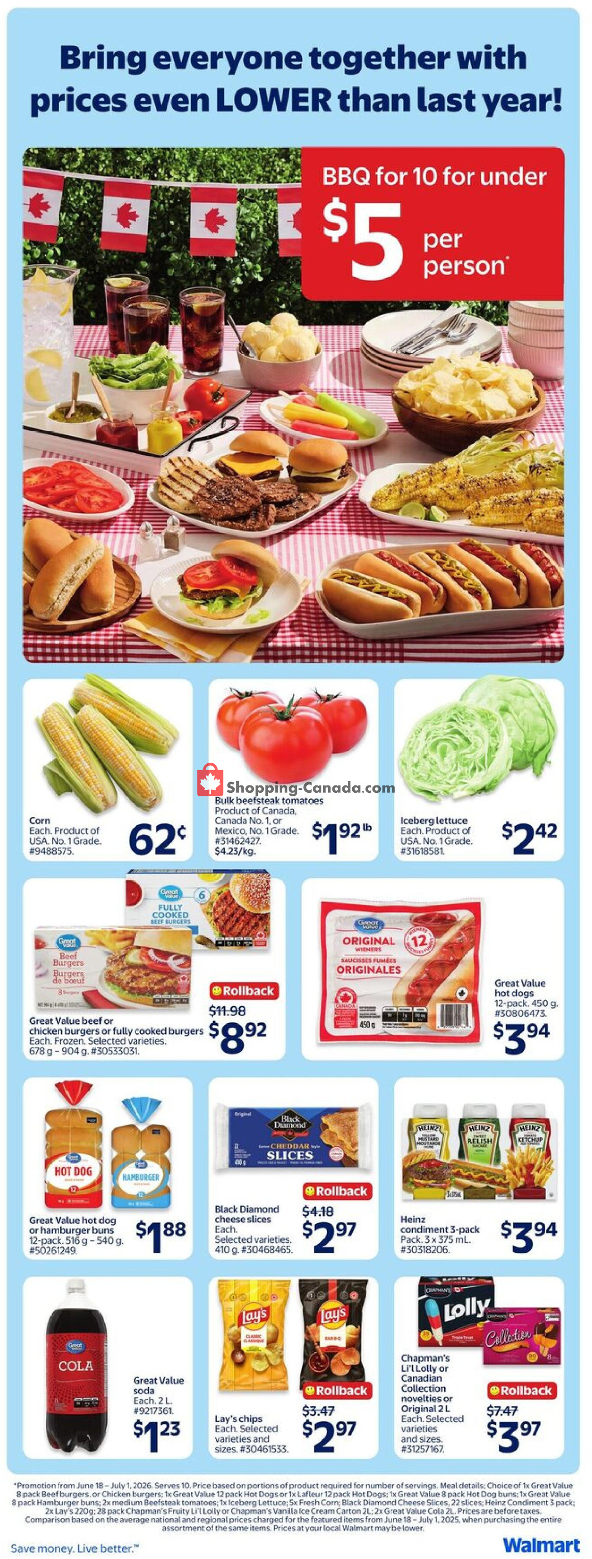 Walmart flyer from Thursday June 18, 2026 to Wednesday June 24, 2026 - page 2