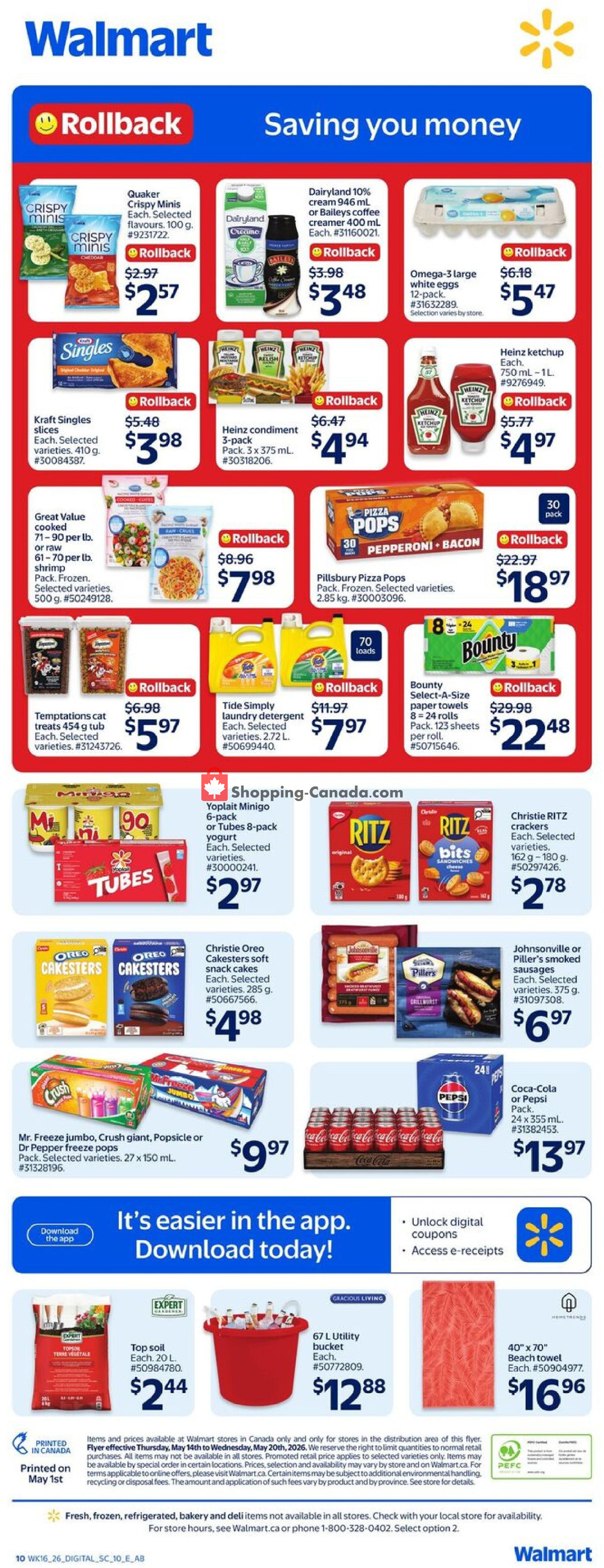 Walmart flyer from Thursday May 14, 2026 to Wednesday May 20, 2026 - page 2
