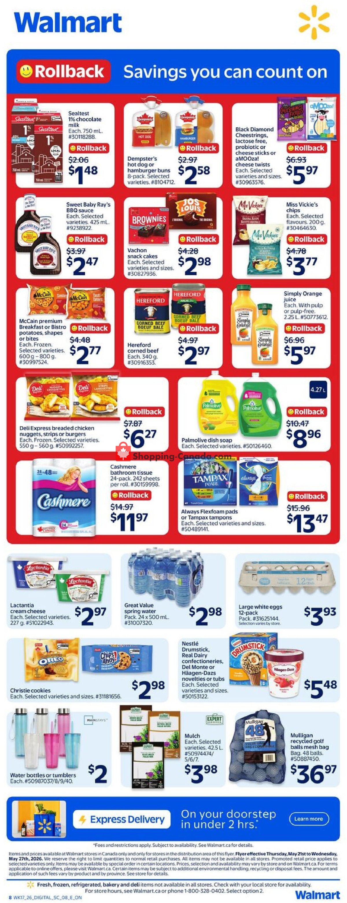 Walmart flyer from Thursday May 21, 2026 to Wednesday May 27, 2026 - page 2