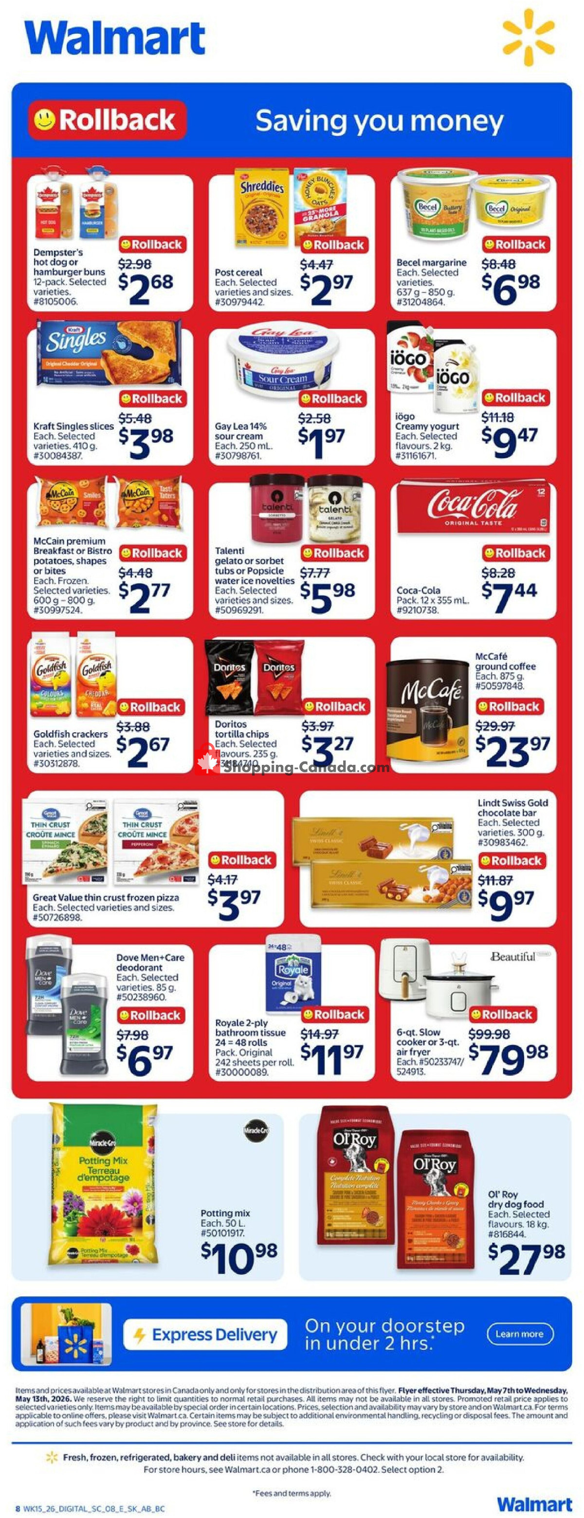 Walmart flyer from Thursday May 7, 2026 to Wednesday May 13, 2026 - page 2