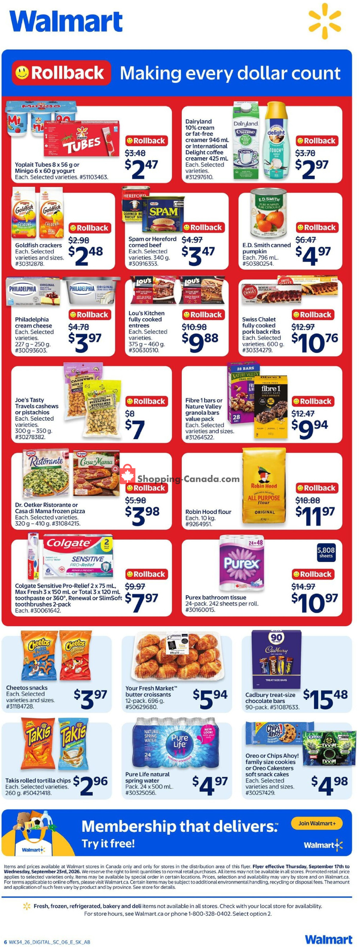 Walmart flyer from Thursday September 17, 2026 to Wednesday September 23, 2026 - page 2