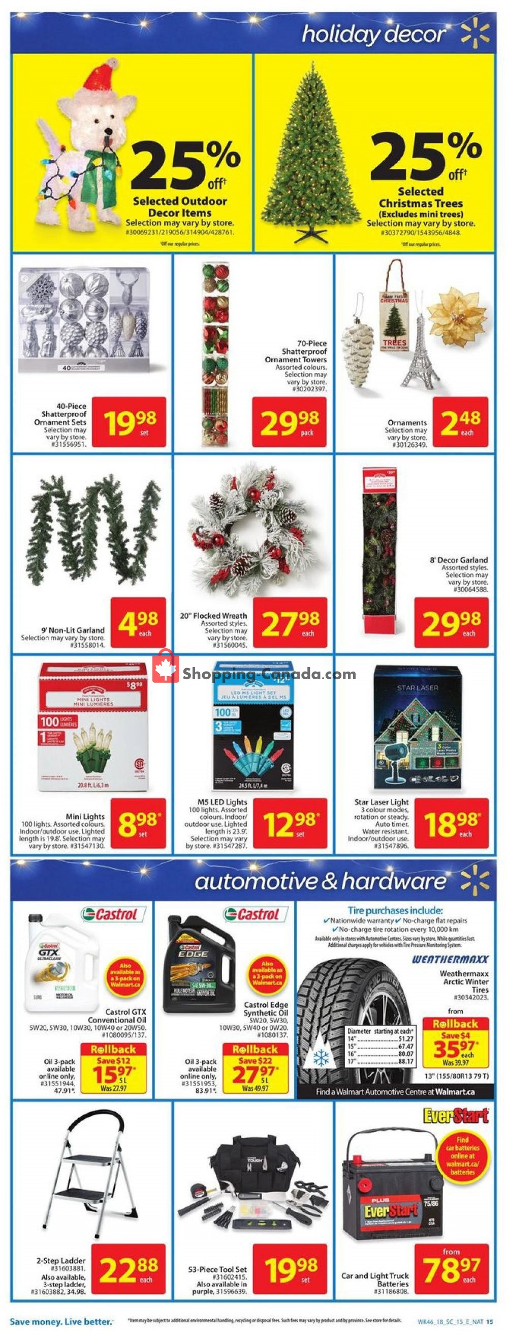 Walmart flyer from Thursday December 6, 2018 to Wednesday December 12, 2018 - page 15