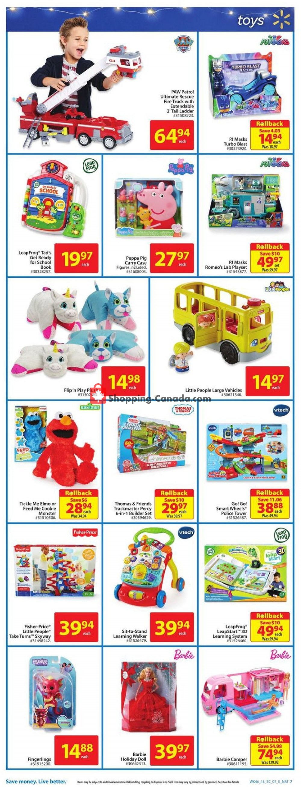 Walmart flyer from Thursday December 6, 2018 to Wednesday December 12, 2018 - page 7