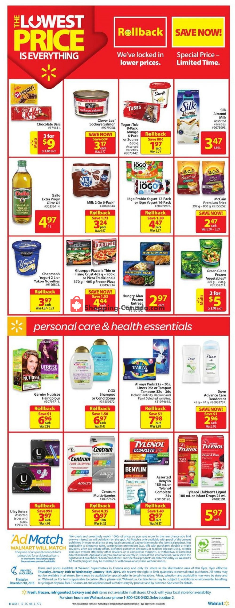 Walmart flyer from Thursday January 10, 2019 to Wednesday January 16, 2019 - page 10