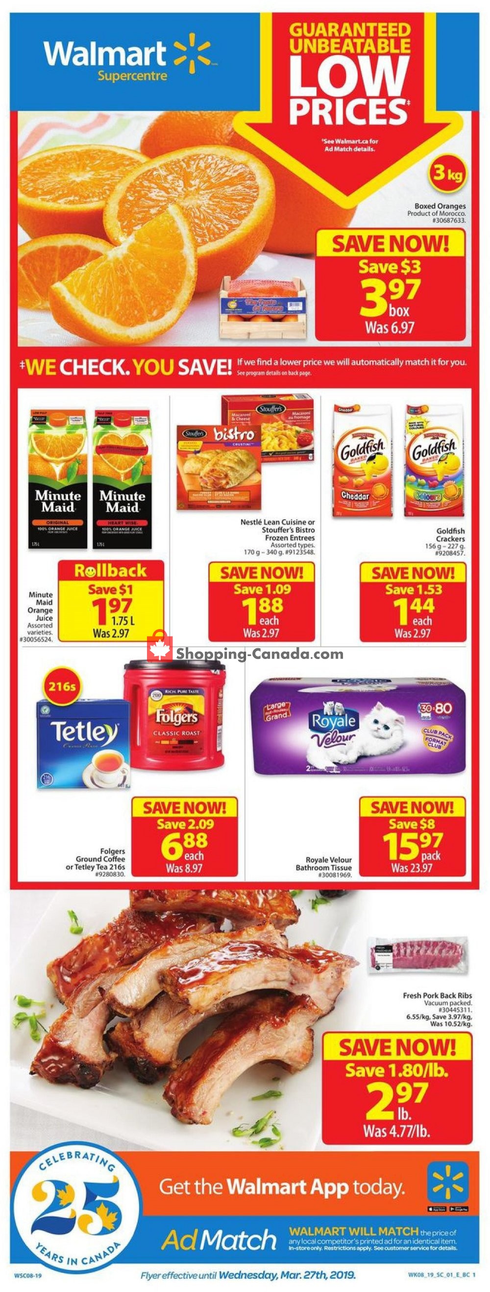 Walmart Canada, flyer (Guaranteed Unbeatable BC) March 14 March
