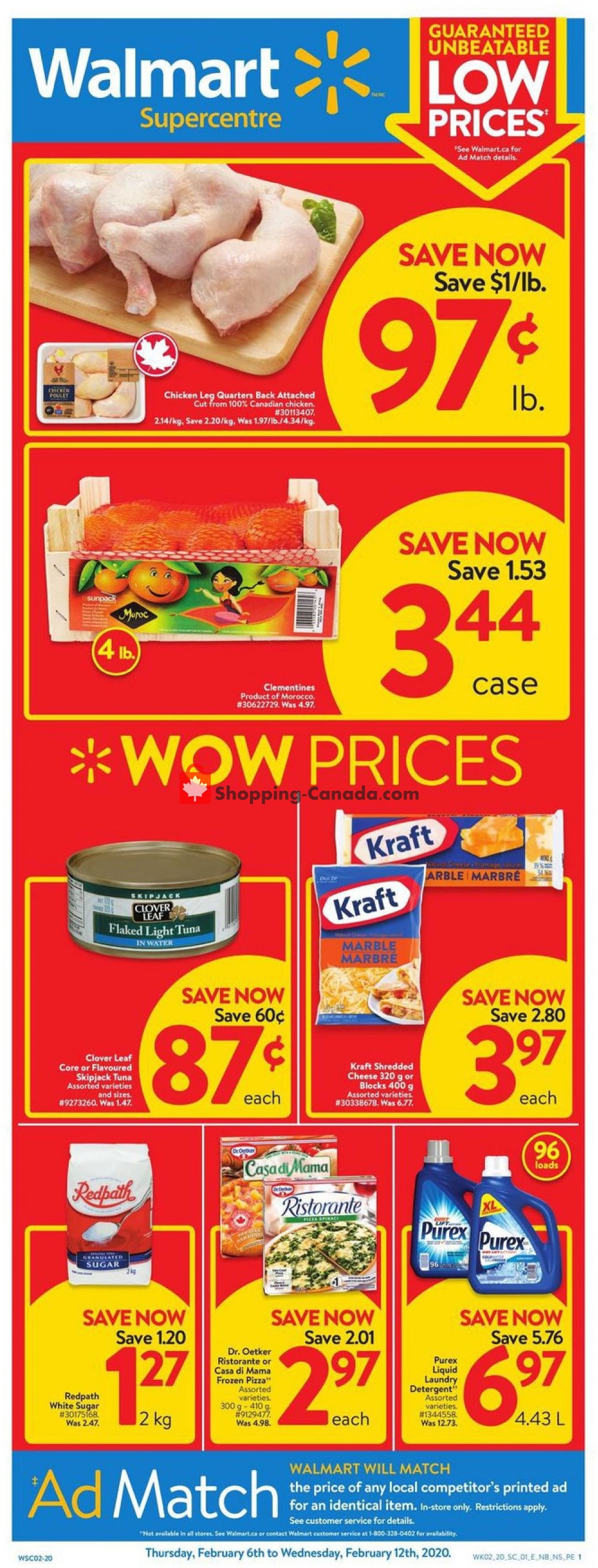 Walmart flyer from Thursday February 6, 2020 to Wednesday February 12, 2020 - page 1