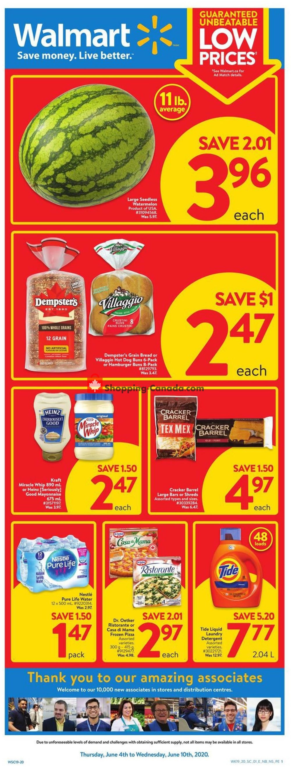Walmart flyer from Thursday June 4, 2020 to Wednesday June 10, 2020 - page 1