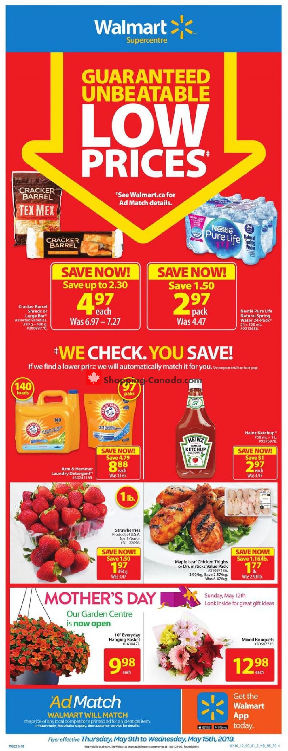 Walmart flyer from Thursday May 9, 2019 to Wednesday May 15, 2019 - page 1