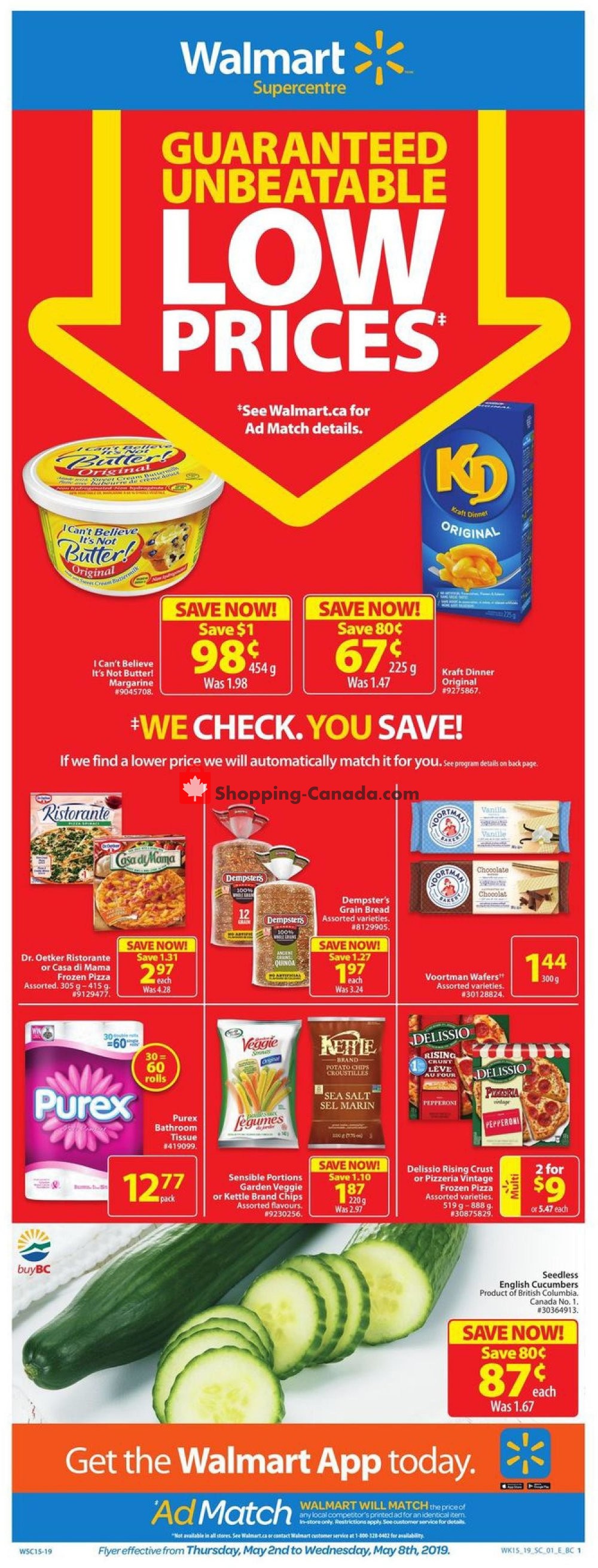 Walmart flyer from Thursday May 2, 2019 to Wednesday May 8, 2019 - page 1