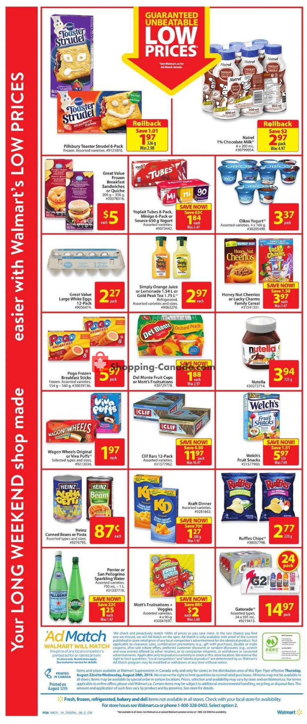 Walmart flyer from Thursday August 22, 2019 to Wednesday August 28, 2019 - page 5