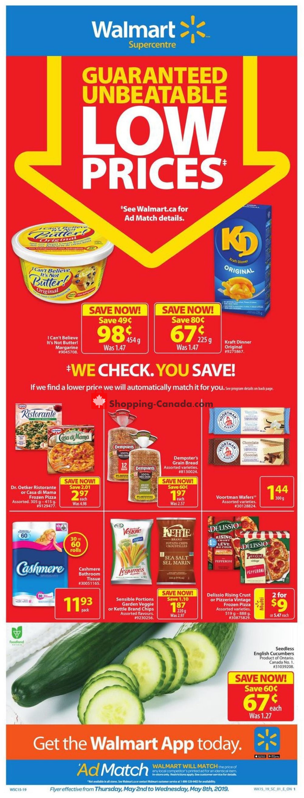 Walmart flyer from Thursday May 2, 2019 to Wednesday May 8, 2019 - page 1