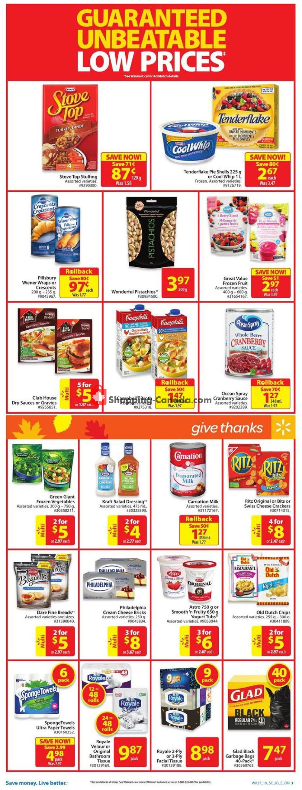 Walmart flyer from Thursday October 3, 2019 to Wednesday October 9, 2019 - page 3