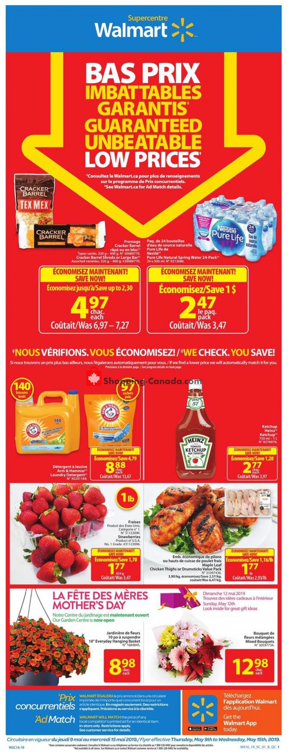 Walmart flyer from Thursday May 9, 2019 to Wednesday May 15, 2019 - page 1