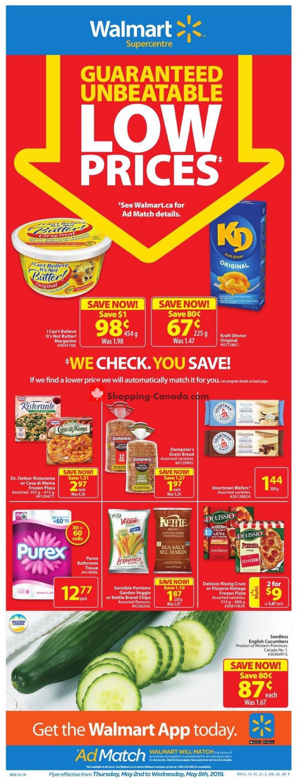 Walmart flyer from Thursday May 2, 2019 to Wednesday May 8, 2019 - page 1