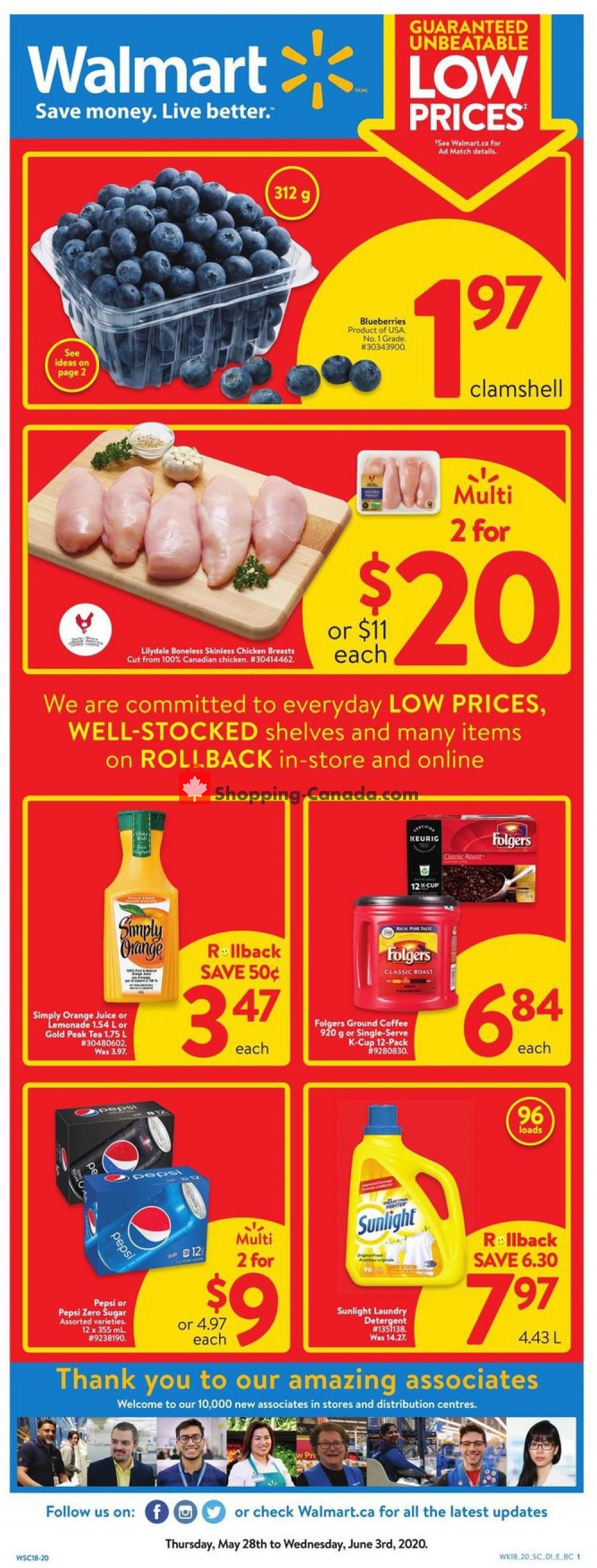 Walmart flyer from Thursday May 28, 2020 to Wednesday June 3, 2020 - page 1