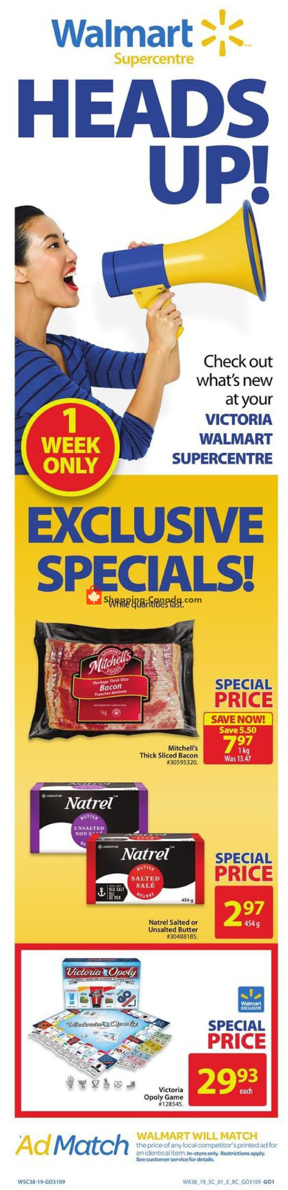 Walmart flyer from Thursday October 10, 2019 to Wednesday October 16, 2019 - page 1