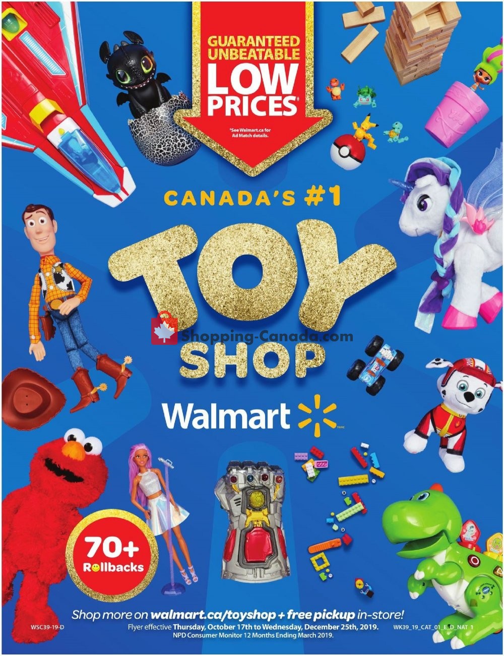 Walmart flyer from Thursday October 17, 2019 to Wednesday December 25, 2019 - page 1