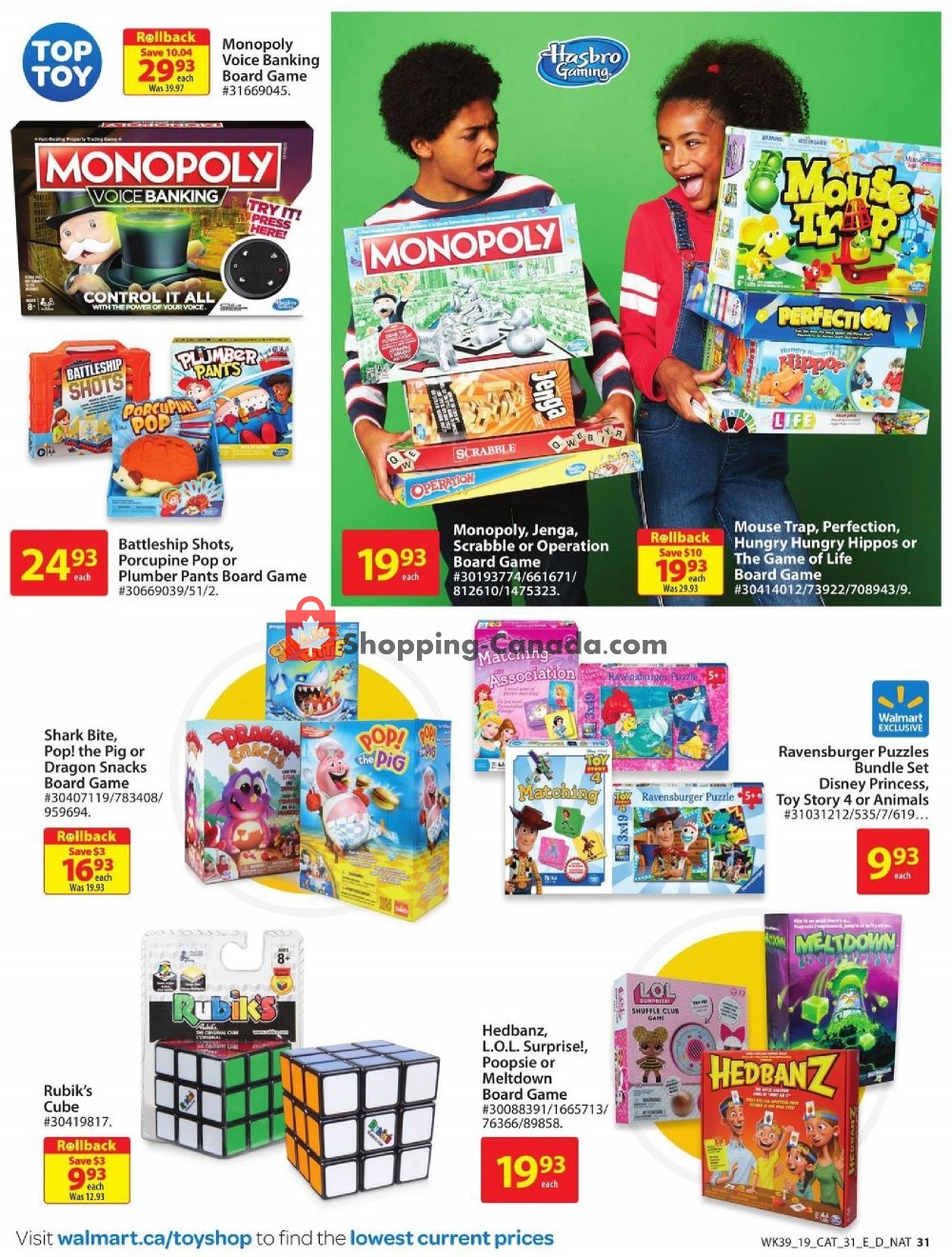 Walmart flyer from Thursday October 17, 2019 to Wednesday December 25, 2019 - page 31