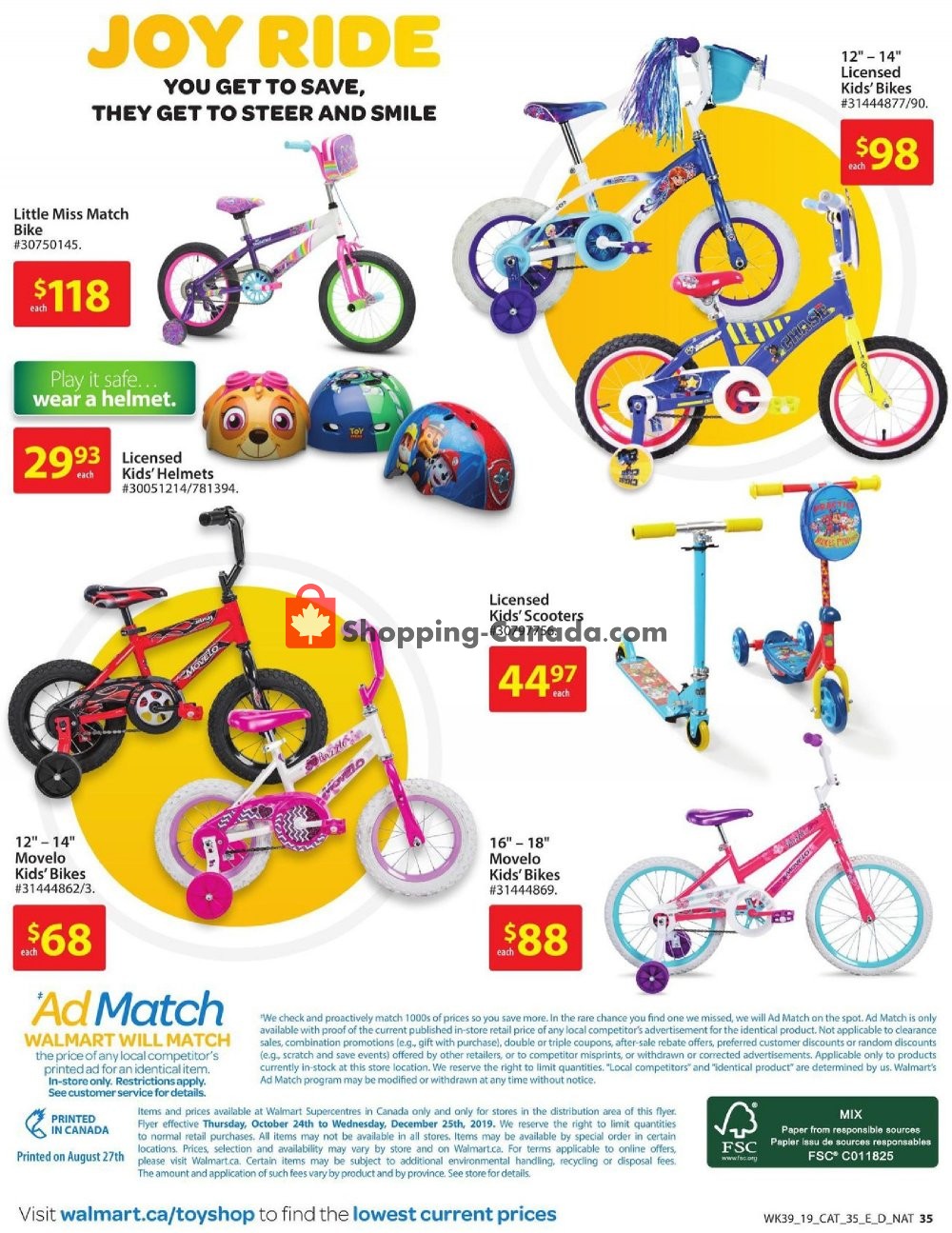 Walmart flyer from Thursday October 17, 2019 to Wednesday December 25, 2019 - page 35
