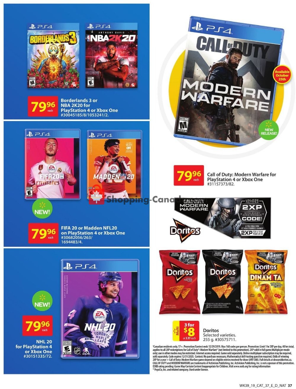 Walmart flyer from Thursday October 17, 2019 to Wednesday December 25, 2019 - page 37