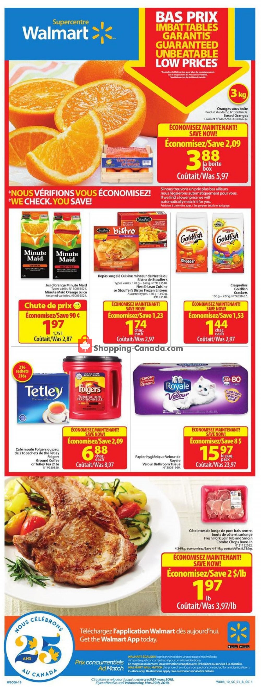 Walmart flyer from Thursday March 14, 2019 to Wednesday March 27, 2019 - page 1