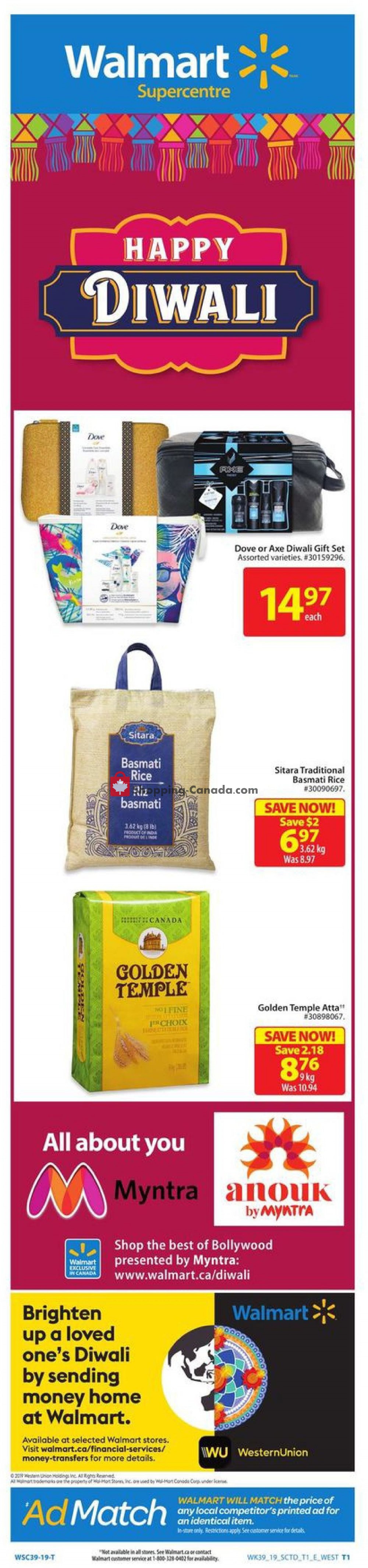 Walmart flyer from Thursday October 17, 2019 to Wednesday October 23, 2019 - page 1