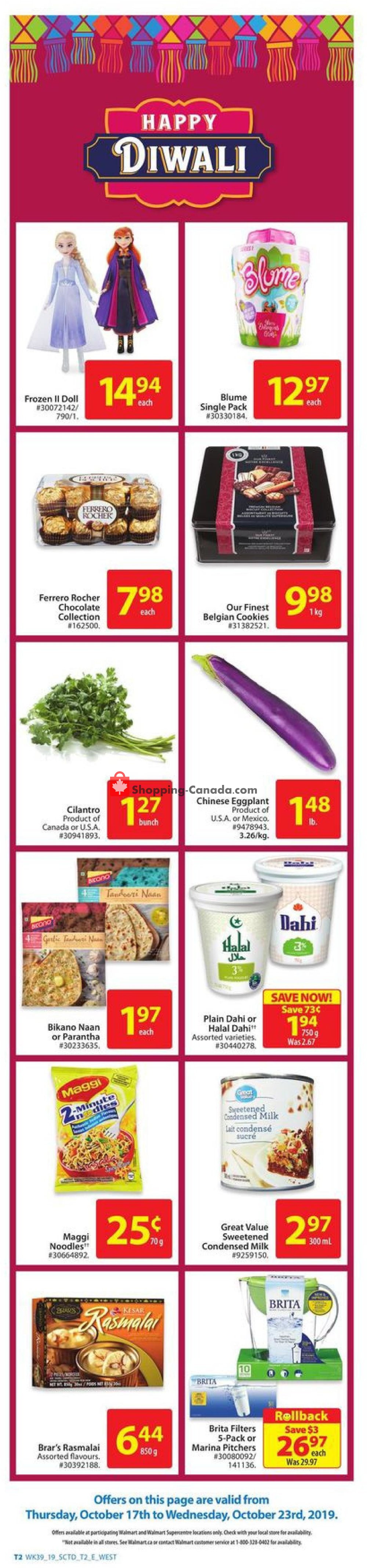 Walmart flyer from Thursday October 17, 2019 to Wednesday October 23, 2019 - page 2