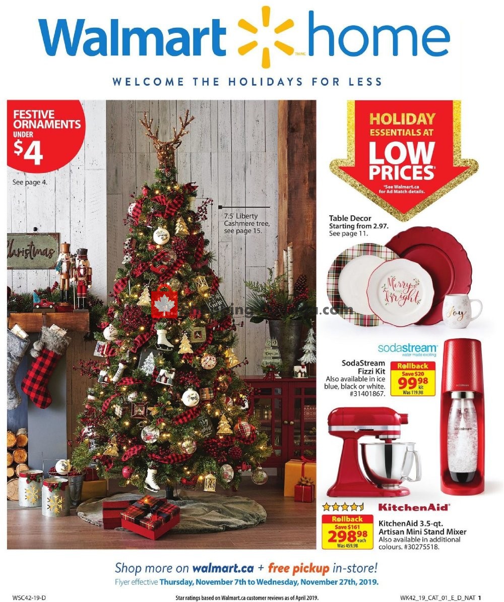 Walmart flyer from Thursday November 7, 2019 to Wednesday November 27, 2019 - page 1