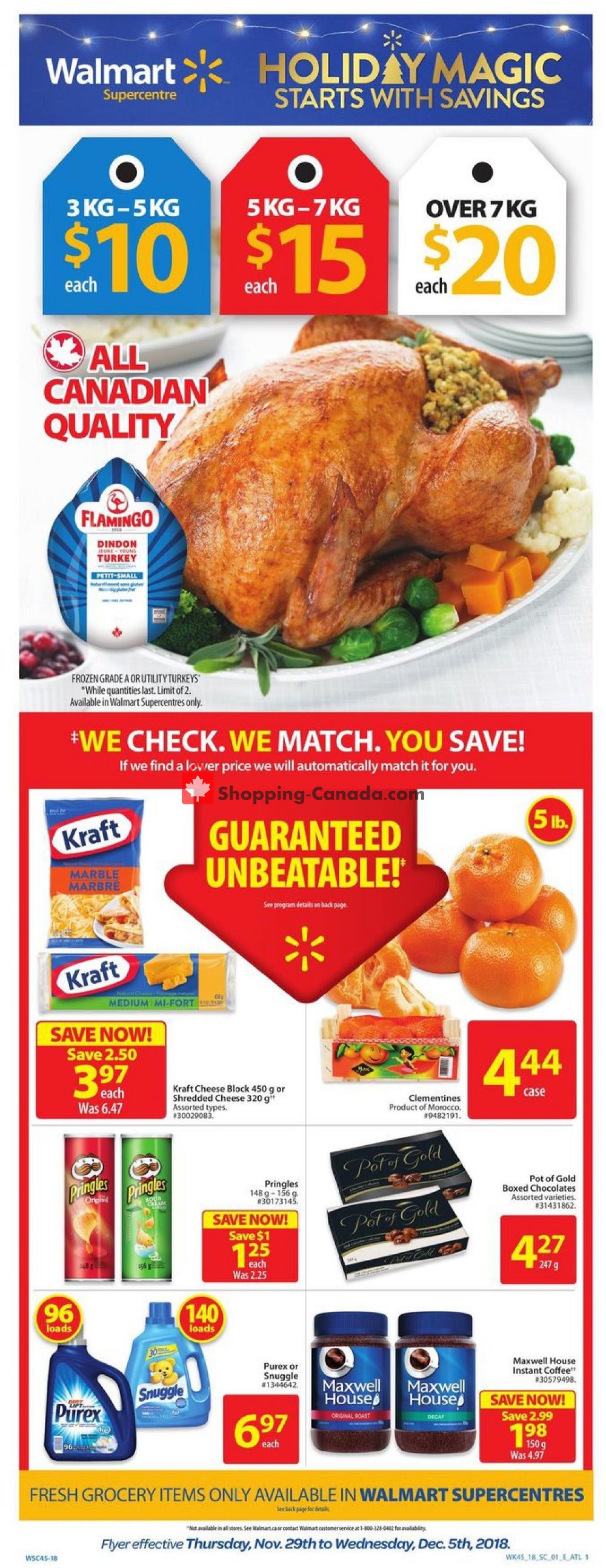 Walmart flyer from Thursday November 29, 2018 to Wednesday December 5, 2018 - page 1