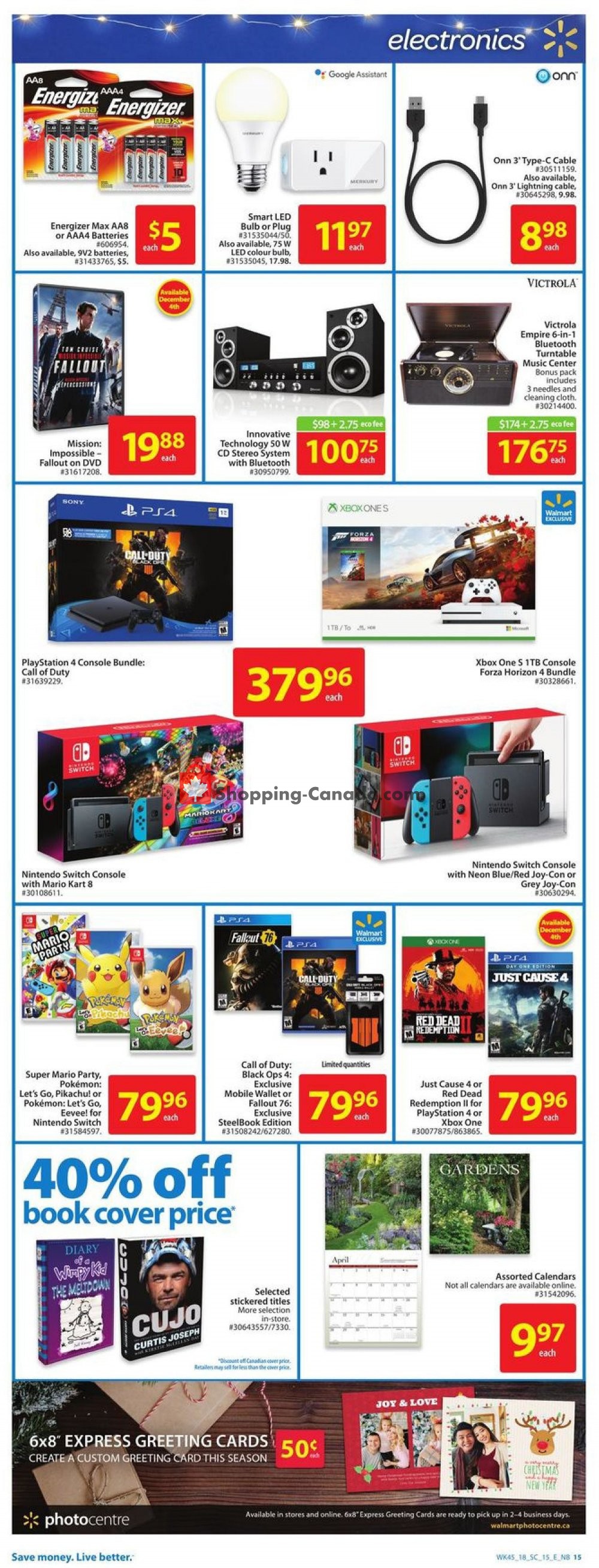 Walmart flyer from Thursday November 29, 2018 to Wednesday December 5, 2018 - page 15