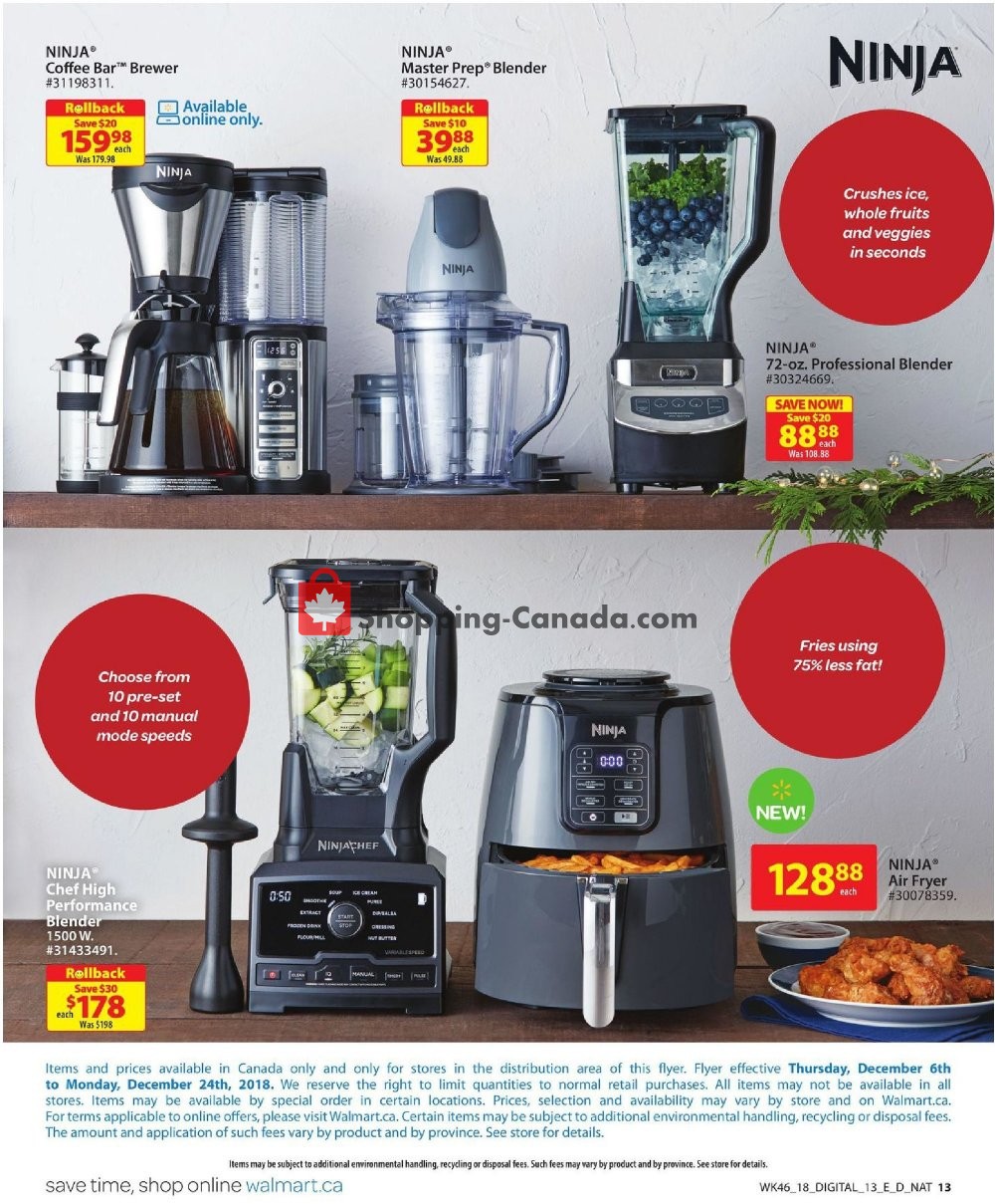 Walmart flyer from Thursday December 6, 2018 to Monday December 24, 2018 - page 13