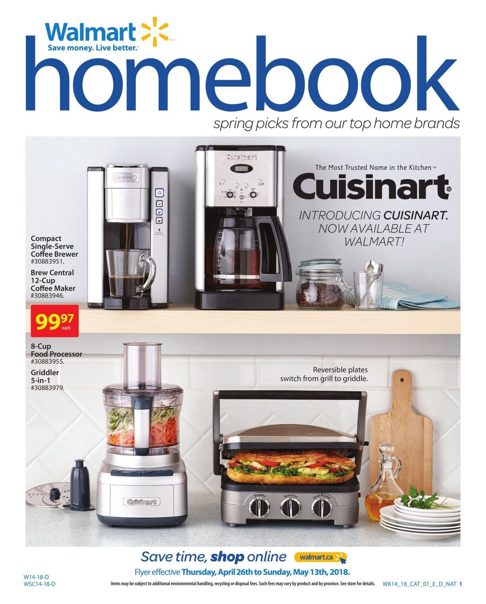 Walmart flyer from Thursday April 26, 2018 to Sunday May 13, 2018 - page 1