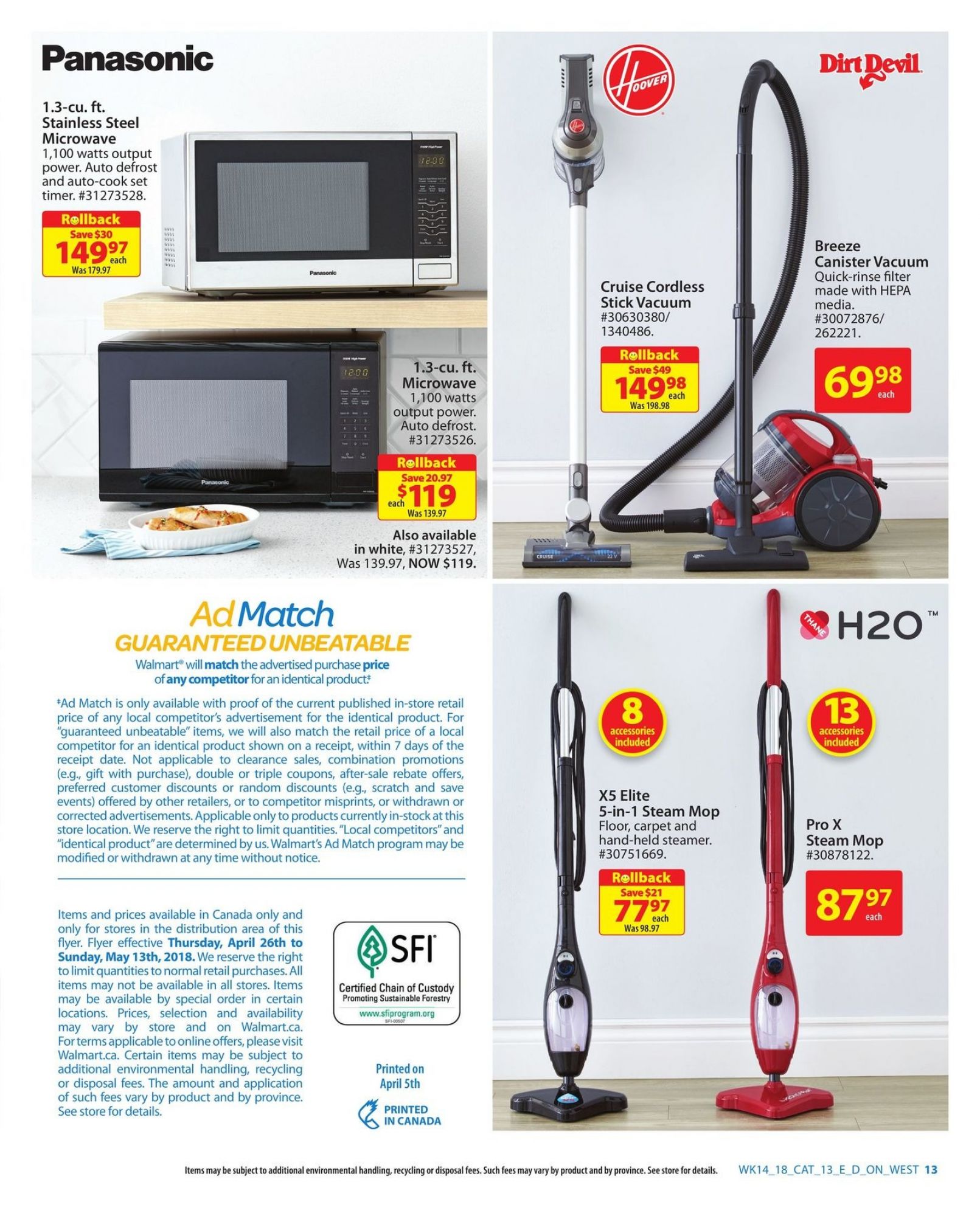Walmart flyer from Thursday April 26, 2018 to Sunday May 13, 2018 - page 13