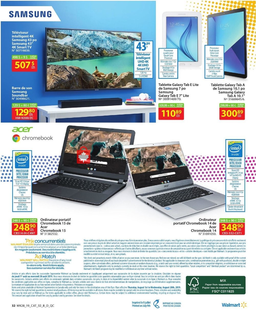 Walmart flyer from Thursday August 1, 2019 to Wednesday August 28, 2019 - page 34