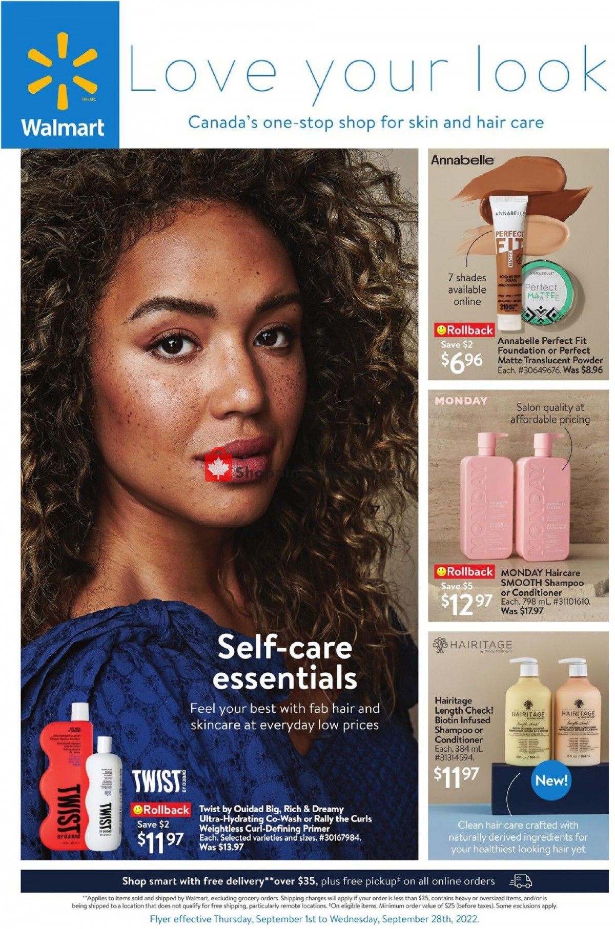 Walmart Canada, flyer (Love Your Look) September 1 September 28