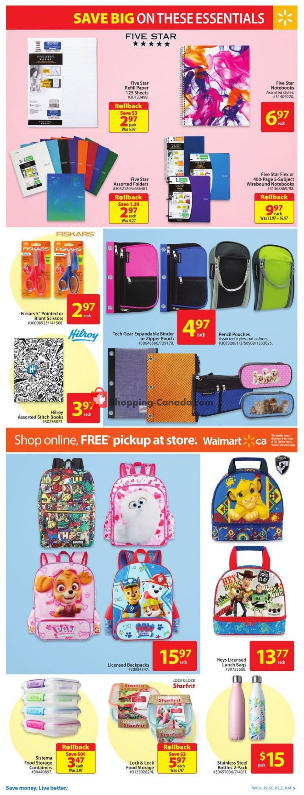 Walmart flyer from Thursday August 15, 2019 to Wednesday August 21, 2019 - page 5