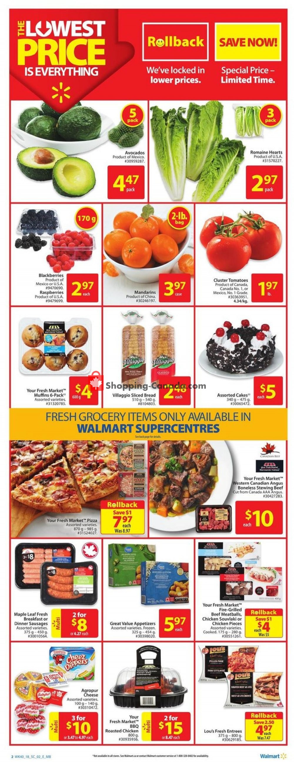 Walmart flyer from Thursday October 25, 2018 to Wednesday October 31, 2018 - page 2