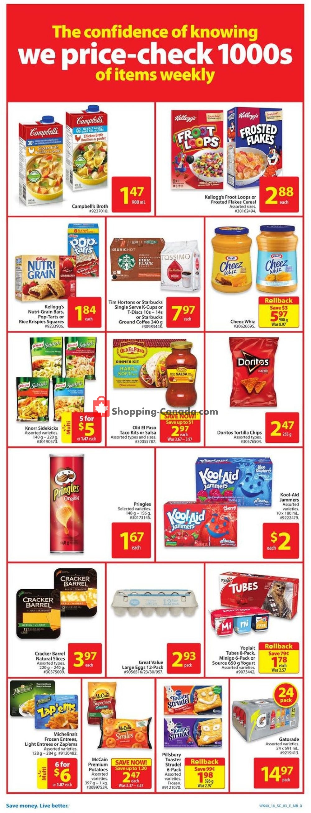 Walmart flyer from Thursday October 25, 2018 to Wednesday October 31, 2018 - page 3
